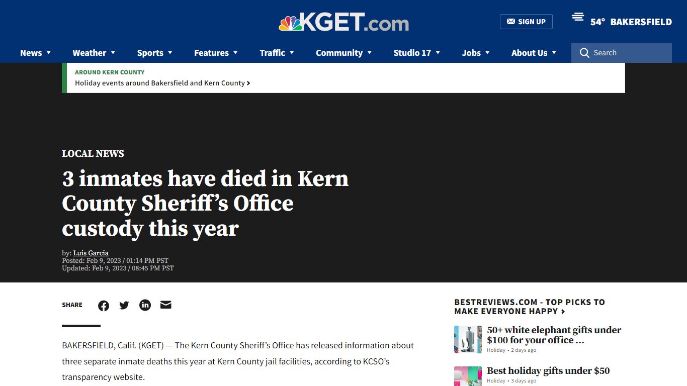 3 inmates have died in KCSO custody so far this year - KGET 17